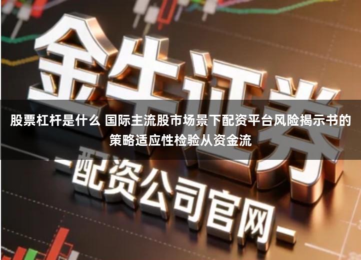 股票杠杆是什么 国际主流股市场景下配资平台风险揭示书的策略适应性检验从资金流