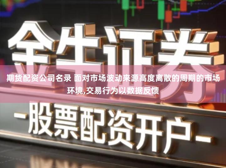 期货配资公司名录 面对市场波动来源高度离散的周期的市场环境,交易行为以数据反馈