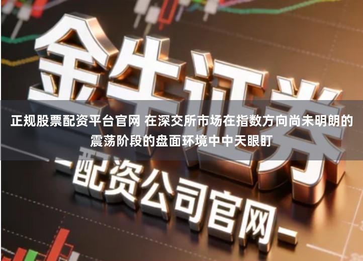 正规股票配资平台官网 在深交所市场在指数方向尚未明朗的震荡阶段的盘面环境中中天眼盯